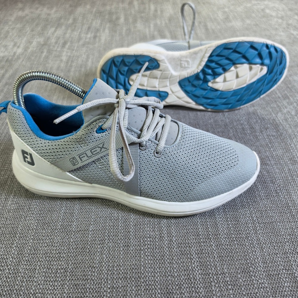 FootJoy Flex Golf Shoes Womens 7.5 Grey Spikeless Mesh Performance 95727